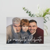 Zo veel om te vieren | Kerstfeest met foto's Feestdagenkaart (Staand voorkant)