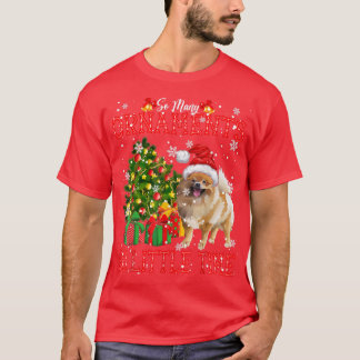 Zo veel Ornamenten Funny Xmas Tree Santa Hondenlie T-shirt