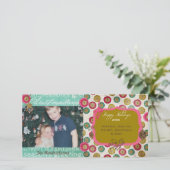 Zo veel Ornamenten kerstfeestdag fotokaart Feestdagenkaart (Staand voorkant)