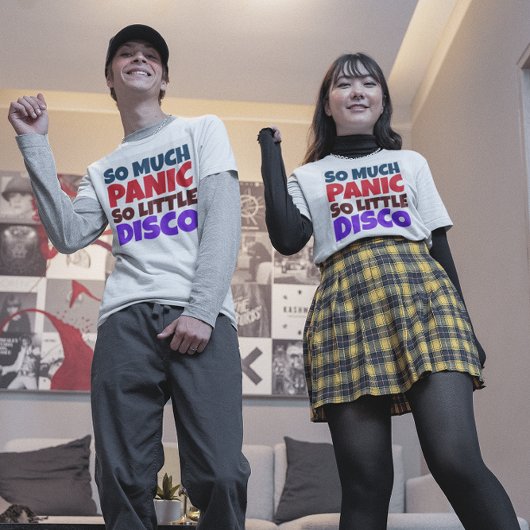 ZO VEEL PANIEK ZO KLEINE DISCO T-SHIRTS