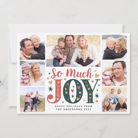 Zo veel plezier Multi foto kerst Feestdagenkaart (Voorkant)