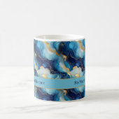 "Zo Veel Pracht" Decorative Blauwe Gouden Mok (Center)