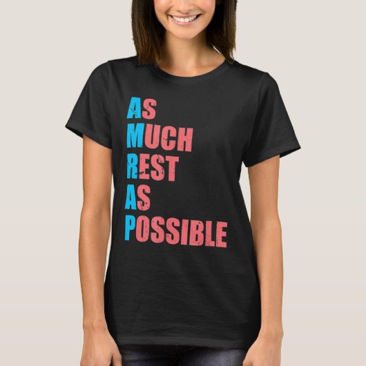 Zo veel rust als mogelijk Amrap Leuk trendy T-shirt (Voorkant)