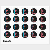 Zo veel rust mogelijk AMRAP fun trendy Ronde Sticker (Vel)