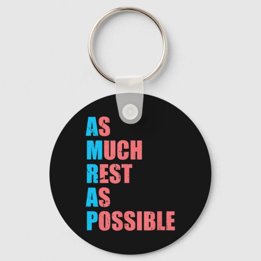 Zo veel rust mogelijk AMRAP fun trendy Sleutelhanger (Voorkant)