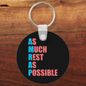 Zo veel rust mogelijk AMRAP fun trendy Sleutelhanger (Voorkant)