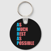 Zo veel rust mogelijk AMRAP fun trendy Sleutelhanger (Achterkant)