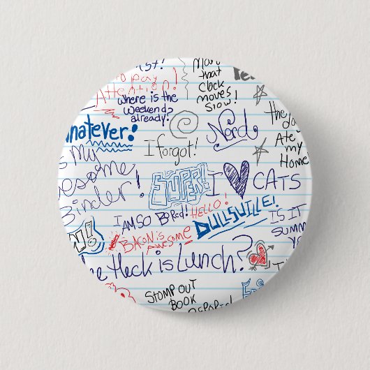 Zo veel schoolstokjes ronde button 5,7 cm (Voorkant)