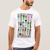 ZO VEEL SONGS - NIET GENOEG MICS T-SHIRT (Voorkant)