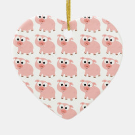 Zo veel varkens keramisch ornament