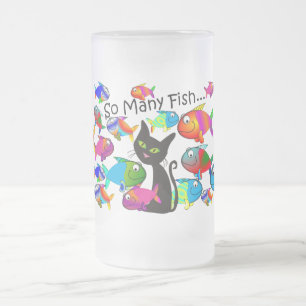"Zo veel vis" Cat Lovers Gifts Matglas Bierpul