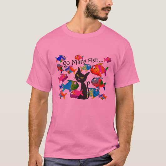 "Zo veel vis" Cat Lovers Gifts T-shirt (Voorkant)