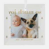 Zo veel vreugde aangepaste foto kerst ornament (Achterkant)