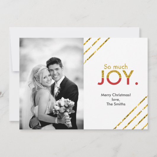 Zo veel VREUGDE. | Kerstvakantie fotokaart Feestdagenkaart (Voorkant)