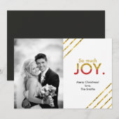 Zo veel VREUGDE. | Kerstvakantie fotokaart Feestdagenkaart (Voorkant / Achterkant)