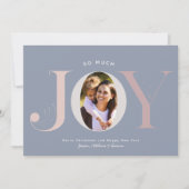 Zo veel VREUGDE Moderne Foto Pastel Speels Feestdagenkaart (Voorkant)