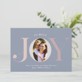 Zo veel VREUGDE Moderne Foto Pastel Speels Feestdagenkaart (Staand voorkant)