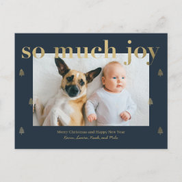 Zo Veel Vreugde Moderne Kerstkaart Feestdagenkaart