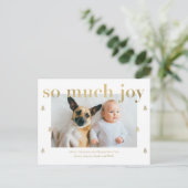 Zo Veel Vreugde Moderne Kerstkaart Feestdagenkaart (Staand voorkant)