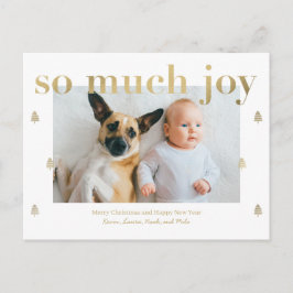 Zo Veel Vreugde Moderne Kerstkaart Feestdagenkaart