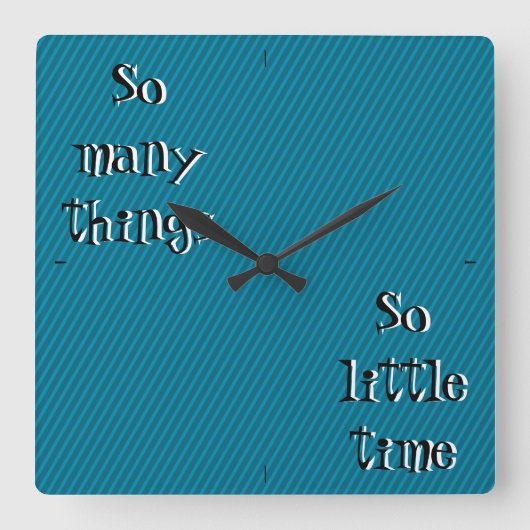 Zo vele dingen zo weinig Klok van de tijdMuur (Voorkant)