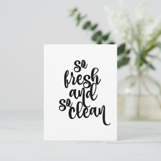 Zo vers en zo schoon briefkaart (Staand voorkant)