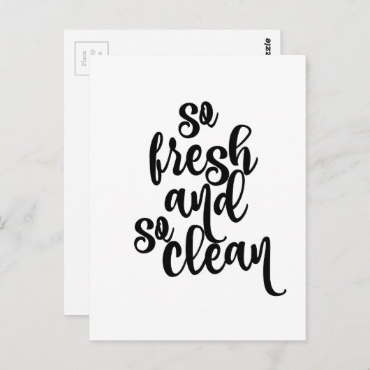 Zo vers en zo schoon briefkaart (Voorkant / Achterkant)