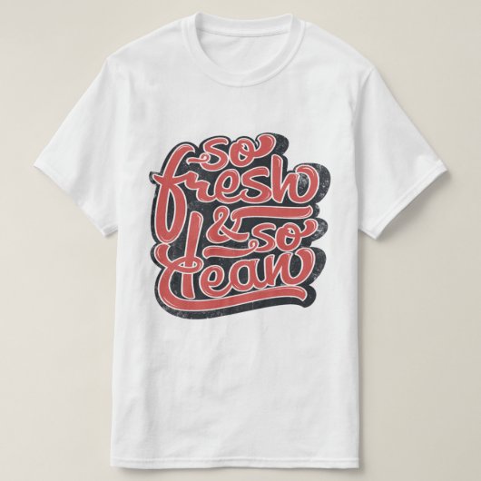 Zo vers, zo schoon rood/wit t-shirt (Design voorkant)