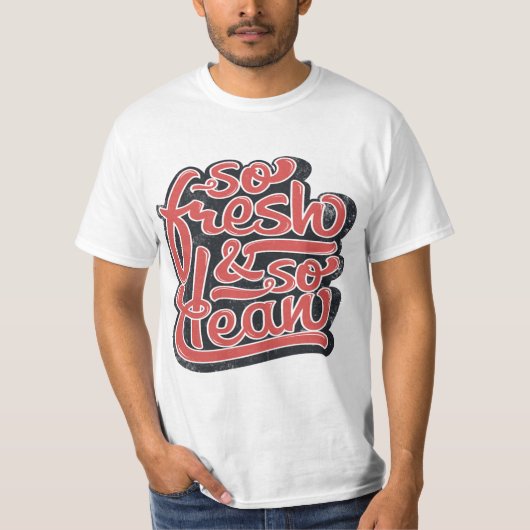 Zo vers, zo schoon rood/wit t-shirt (Voorkant)