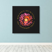 ZO  vleermuis mitzvah teken in geheugenbord Canvas Afdruk (Insitu (Houten vloer))