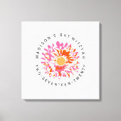 ZO vleermuis mitzvah teken in geheugenbord Canvas Afdruk (Voorkant)