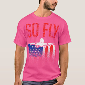 Zo Vlieg USA Pilot Vliegtuig T-shirt