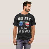 Zo Vlieg Van Juli Amerikaanse Vlag Zonnebril Jonge T-shirt (Voorkant volledig)