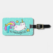 Zo vloeiend meowgical Cute Unicorn kat glitter Bagagelabel (Voorkant horizontaal)