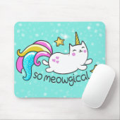 Zo vloeiend meowgical Cute Unicorn kat glitter Muismat (Met muis)