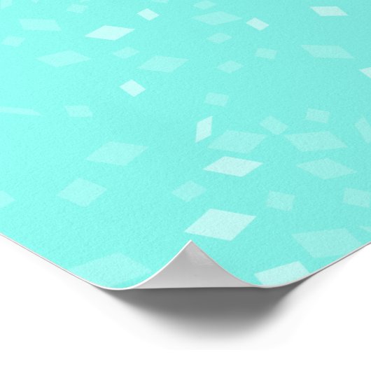 Zo vloeiend meowgical Cute Unicorn kat glitter Poster (Hoek)