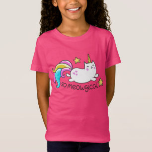Zo vloeiend meowgical Cute Unicorn kat glitter T-shirt