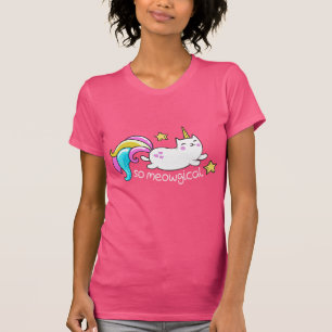 Zo vloeiend meowgical Cute Unicorn kat glitter T-shirt