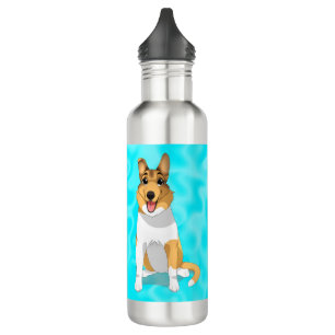 Zo vloeiend, vloeiende collie Dog Waterfles