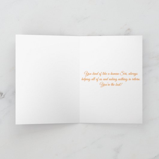 Zo vriendelijk voor u Admin Professional Day Kaart (Binnen)