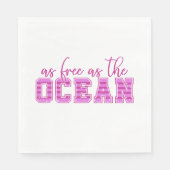 Zo vrij als de oceaan servet (Voorkant)