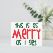 Zo Vrolijk aangezien ik krijg Feestdagenkaart (Staand voorkant)