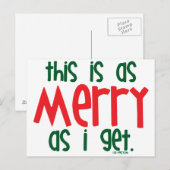 Zo Vrolijk aangezien ik krijg Feestdagenkaart (Voorkant / Achterkant)