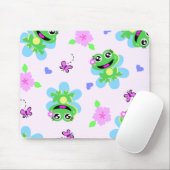 zo vrolijke kikkerafdrukken muismat (Met muis)