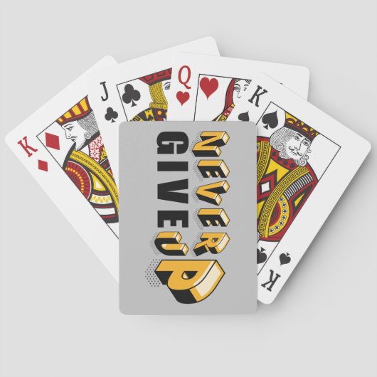 Zo waar, geef nooit op, 3-dimensionaal pokerkaarten (Achterkant)