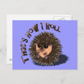 "Zo wals ik" opgerold eggel Briefkaart (Voorkant / Achterkant)