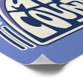 Zo weinig tijd, zo veel landen - psychedelisch poster (Hoek)