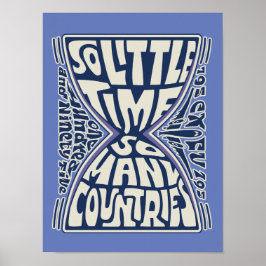 Zo weinig tijd, zo veel landen - psychedelisch poster