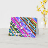 "ZO WIL JE EEN NIEUWE FIETS..." Birthday Kaart (Gele Bloem)