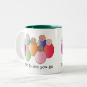 Zo zacht tweekleurige koffiemok (Voorkant links)